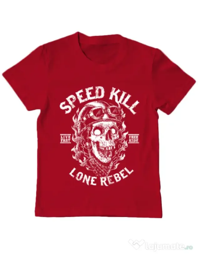 Tricou ADLER copil Speed kill Rosu