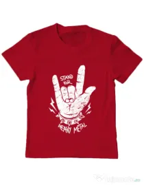 Tricou ADLER copil Stand for heavy metal Rosu