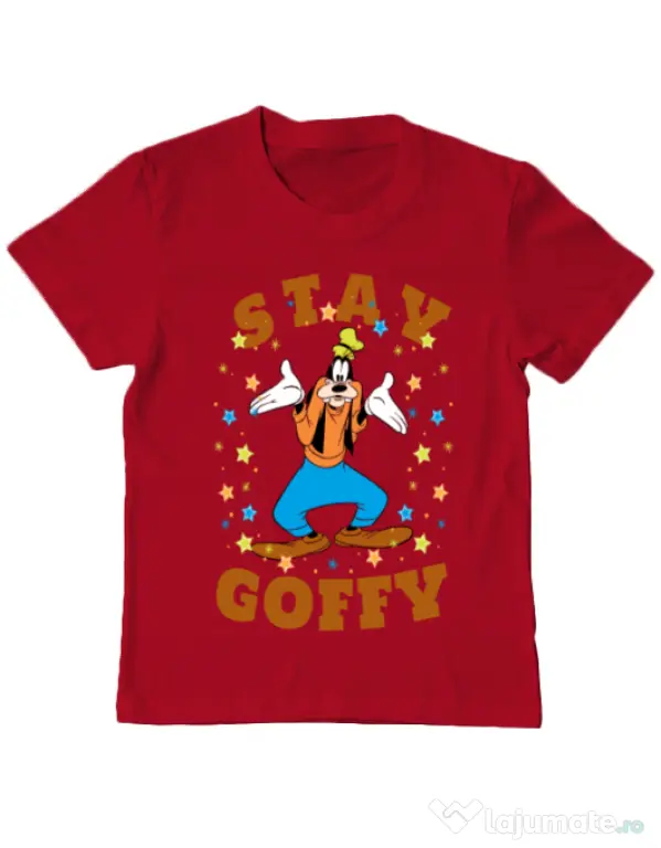 Tricou ADLER copil Stay Goofy Rosu