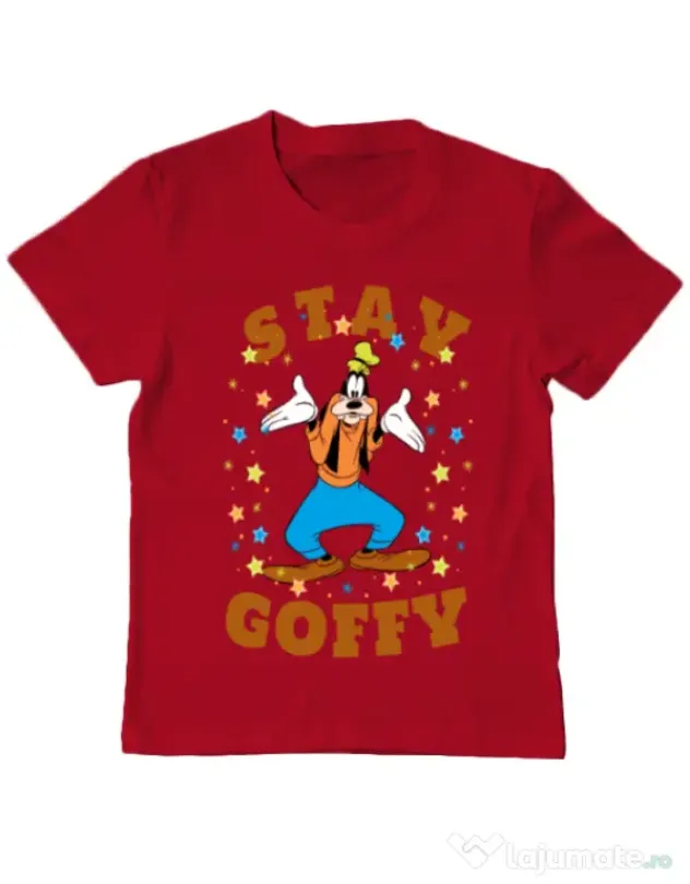 Tricou ADLER copil Stay Goofy Rosu