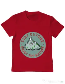 Tricou ADLER copil Stay outside Rosu