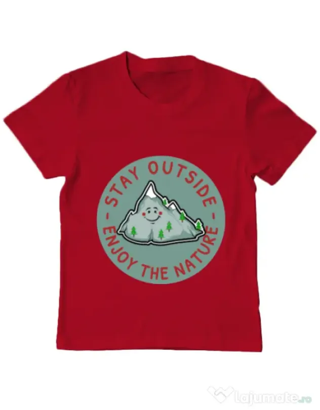 Tricou ADLER copil Stay outside Rosu