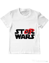 Tricou ADLER copil Stop wars Alb