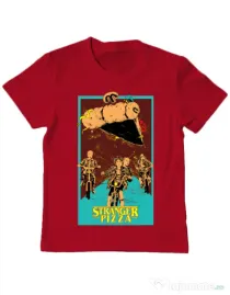 Tricou ADLER copil Stranger pizza Rosu