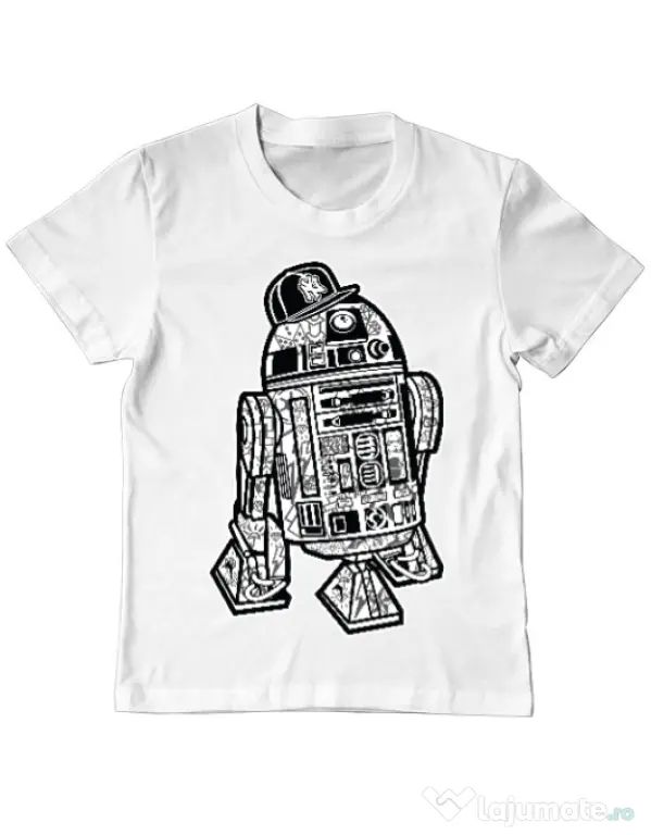 Tricou ADLER copil Street R2D2 Alb