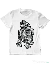 Tricou ADLER copil Street R2D2 Alb