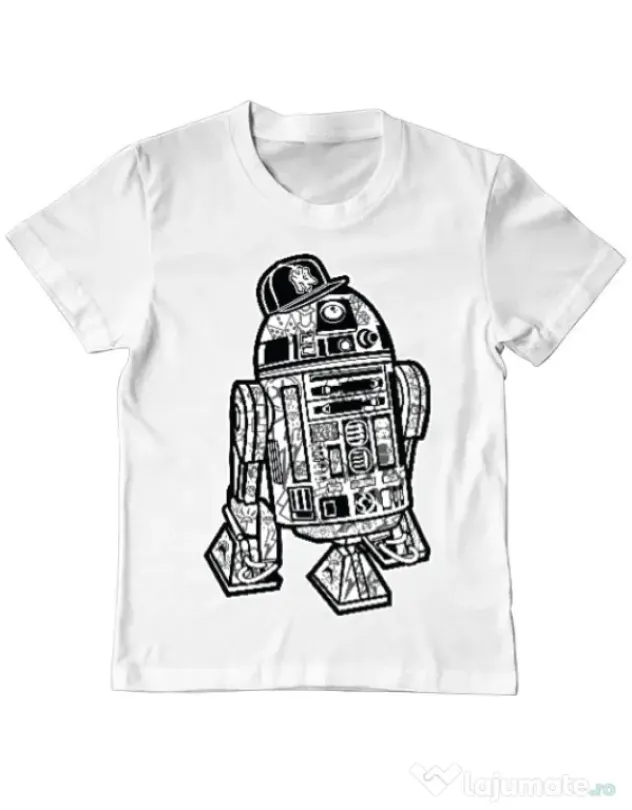 Tricou ADLER copil Street R2D2 Alb