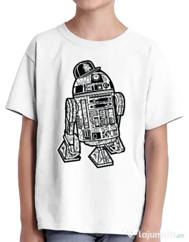 Tricou ADLER copil Street R2D2 Alb