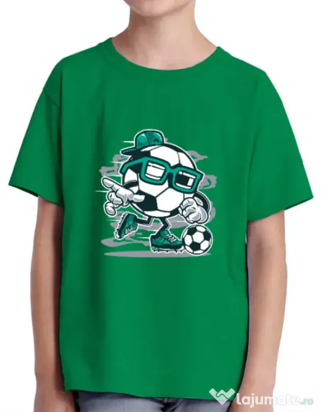 Tricou ADLER copil Street Soccer Verde mediu