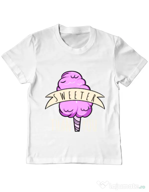 Tricou ADLER copil Sweeter than you Alb