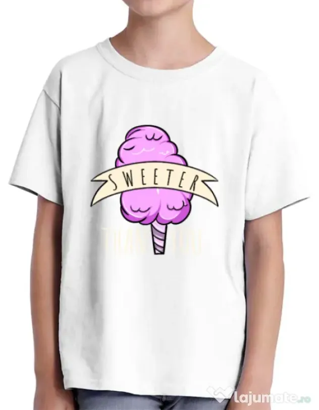Tricou ADLER copil Sweeter than you Alb