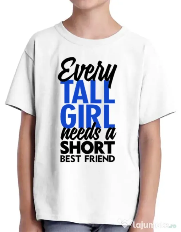 Tricou ADLER copil Tall girl Alb
