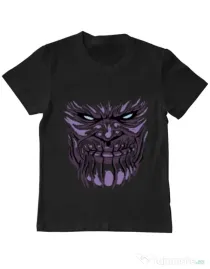 Tricou ADLER copil Thanos mask Negru
