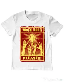 Tricou ADLER copil Thirsty zombies Alb