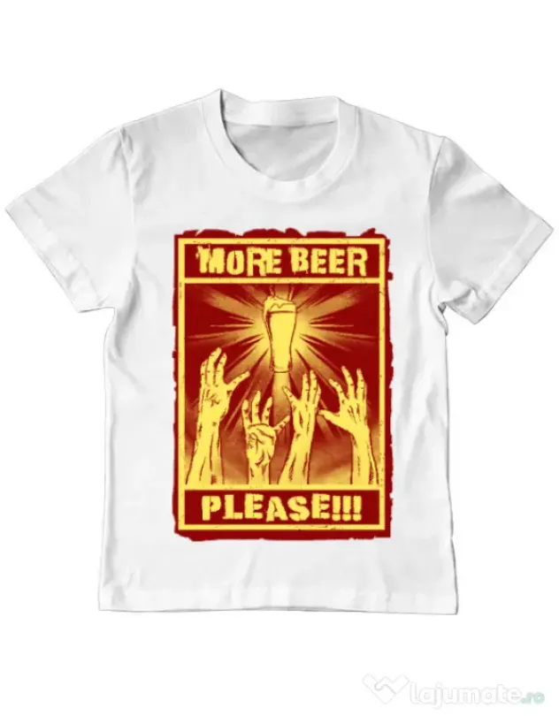 Tricou ADLER copil Thirsty zombies Alb