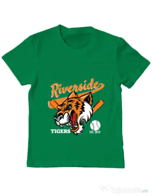 Tricou ADLER copil Tigers team Verde mediu