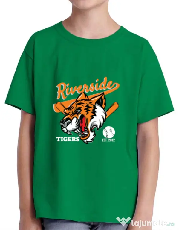 Tricou ADLER copil Tigers team Verde mediu
