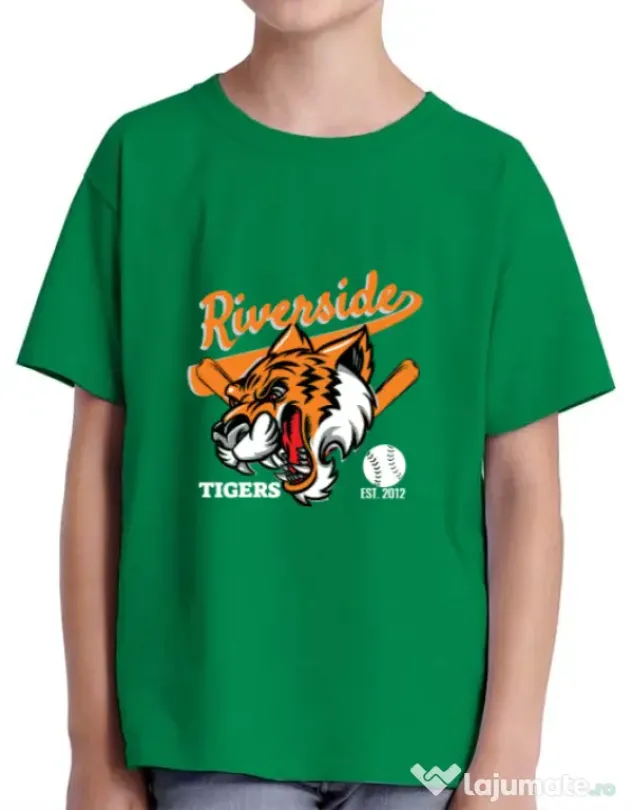 Tricou ADLER copil Tigers team Verde mediu