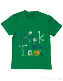 Tricou ADLER copil Trick or Treat Verde mediu