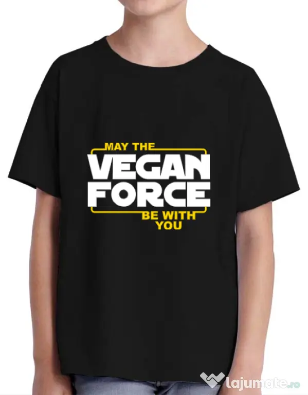 Tricou ADLER copil Vegan force Negru