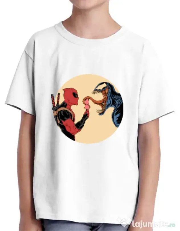 Tricou ADLER copil Venom icecream Alb