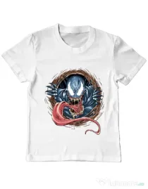 Tricou ADLER copil Venom rise Alb