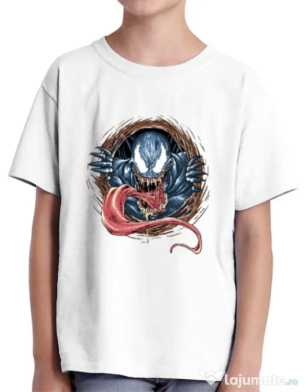 Tricou ADLER copil Venom rise Alb