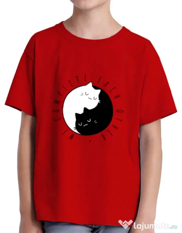Tricou ADLER copil We complete each other Rosu