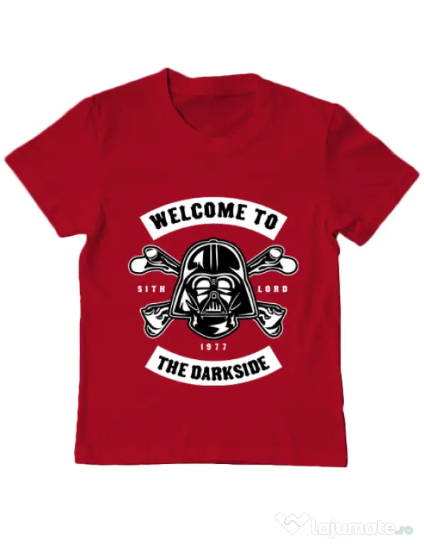 Tricou ADLER copil Welcome To The Darkside Rosu
