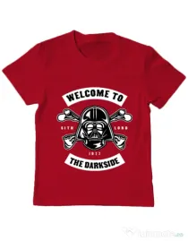 Tricou ADLER copil Welcome To The Darkside Rosu