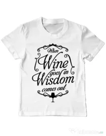 Tricou ADLER copil Wisdom wine Alb