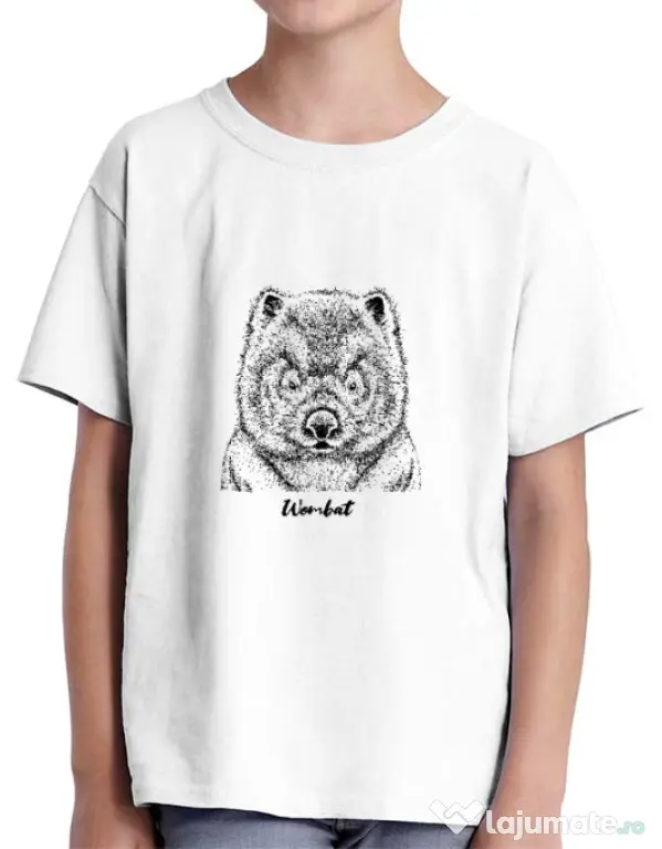 Tricou ADLER copil Wombat Alb
