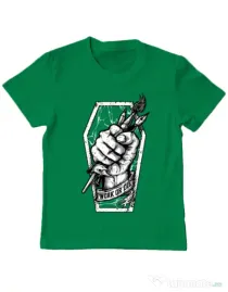 Tricou ADLER copil Work or Die Verde mediu