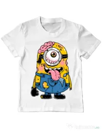 Tricou ADLER copil Zombie minion Alb