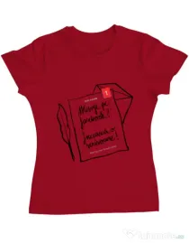 Tricou ADLER dama Incearca o scrisoare Rosu