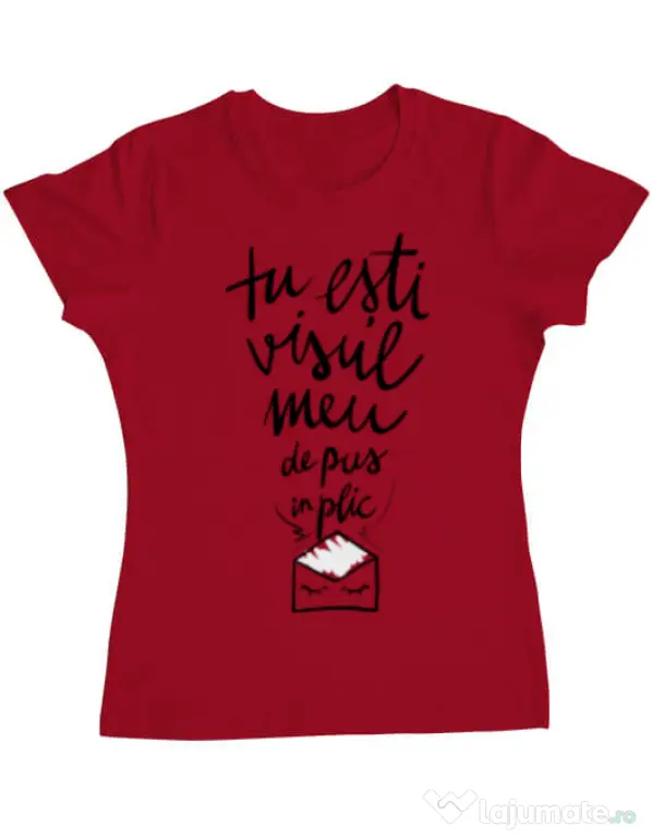 Tricou ADLER dama Tu esti visul meu Rosu