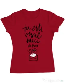 Tricou ADLER dama Tu esti visul meu Rosu
