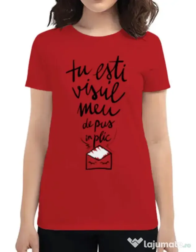 Tricou ADLER dama Tu esti visul meu Rosu