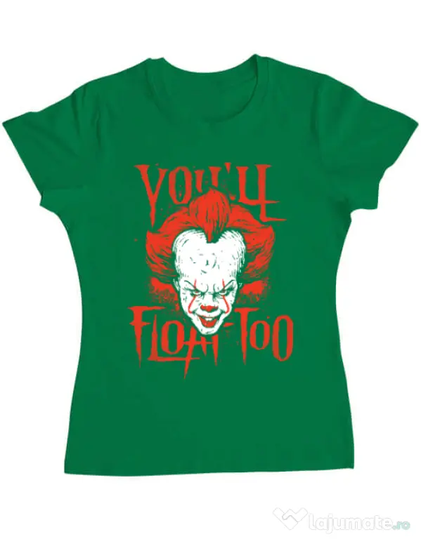 Tricou ADLER dama You ll float too Verde mediu