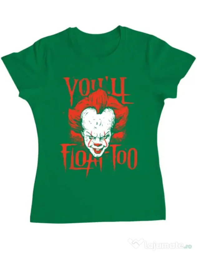 Tricou ADLER dama You ll float too Verde mediu