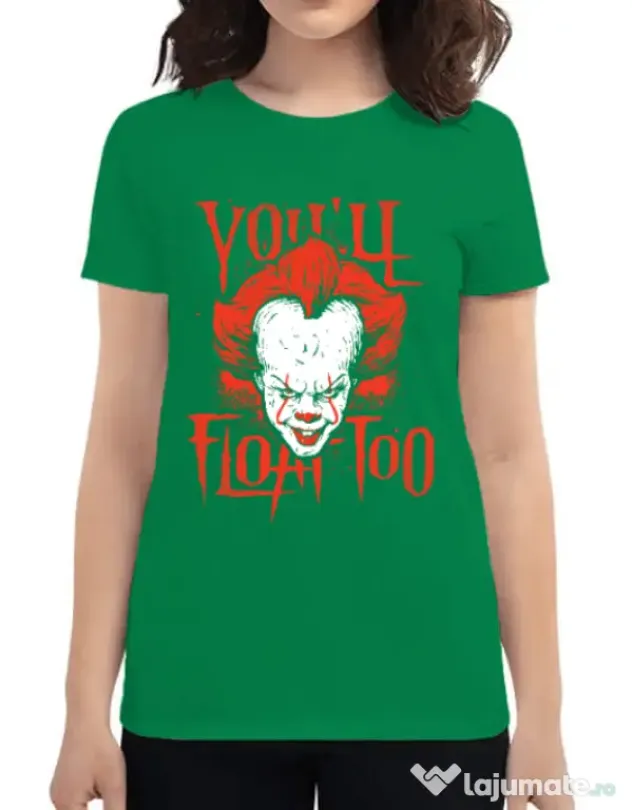 Tricou ADLER dama You ll float too Verde mediu