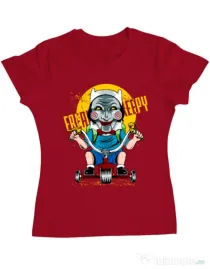 Tricou ADLER dama Real terror Rosu