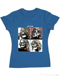 Tricou ADLER dama Let it be Albastru azuriu