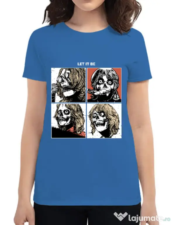 Tricou ADLER dama Let it be Albastru azuriu