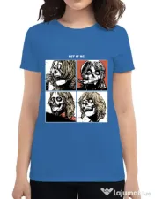 Tricou ADLER dama Let it be Albastru azuriu 