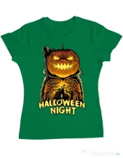 Tricou ADLER dama Jack o lantern Verde mediu 