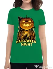 Tricou ADLER dama Jack o lantern Verde mediu 
