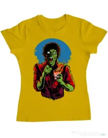 Tricou ADLER dama I want you to dance Galben