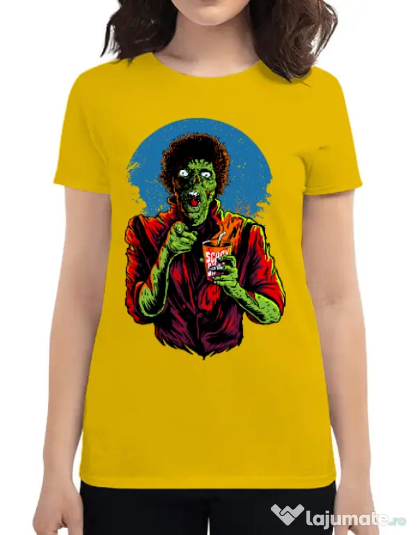 Tricou ADLER dama I want you to dance Galben