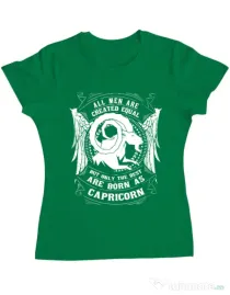 Tricou ADLER dama The best men are born as Capricorn Verde mediu